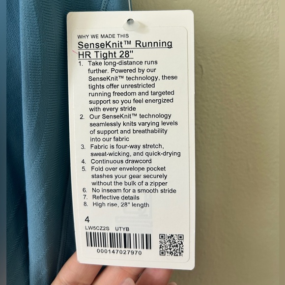 lululemon athletica SenseKnit Running HR Tight 28” Sky Blue Leggings - Picture 5 of 5